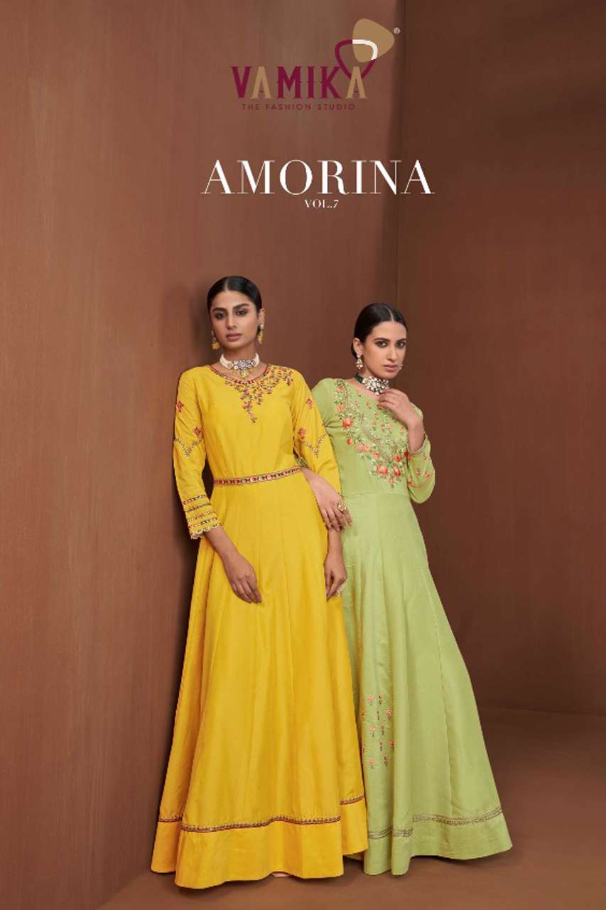 AMORINA VOL-7 BY VAMIKA 22035 TO 22036 SERIES WHOLESALE MASL...