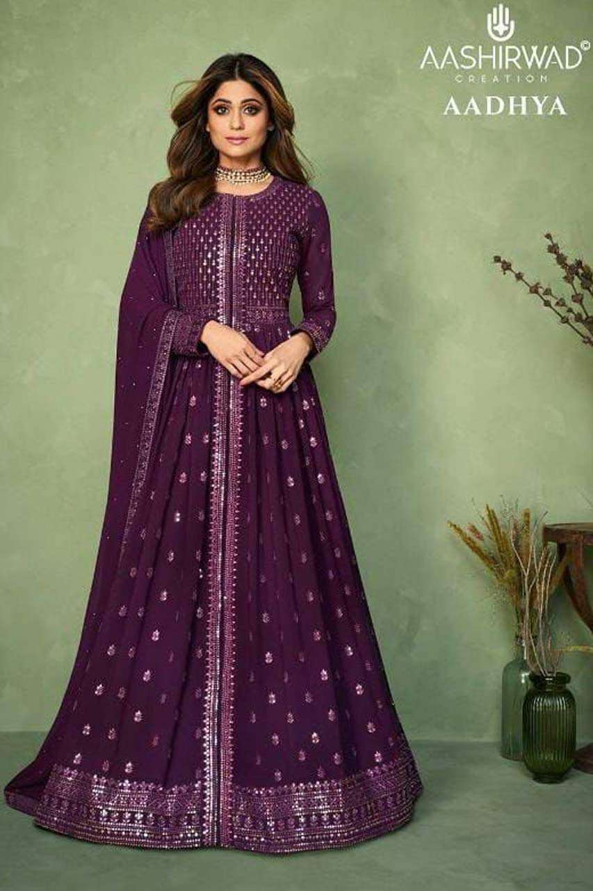 AADHYA BY AASHIRWAD CREATION 9160 TO 9164 SERIES WHOLESALE G...