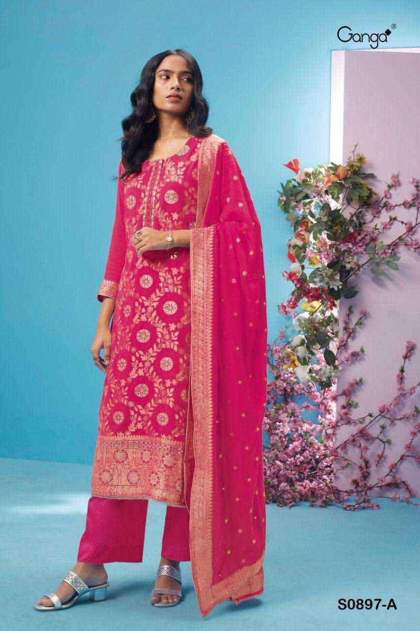 KRISHA BY GANGA FASHIONS 0897-A TO 0897-B SERIES WHOLESALE G...