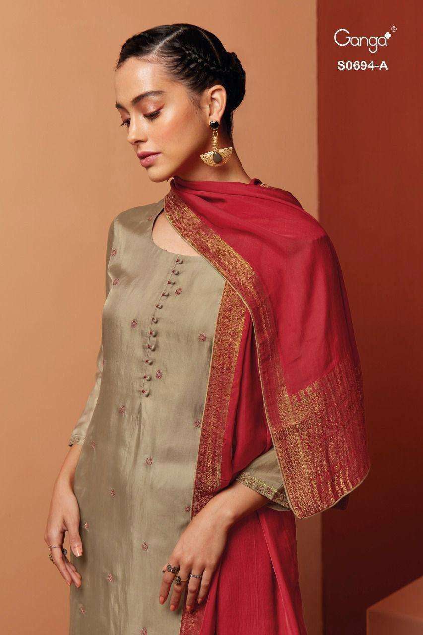 RANGOON BY GANGA FASHIONS 694-A TO 694-B SERIES WHOLESALE SI...